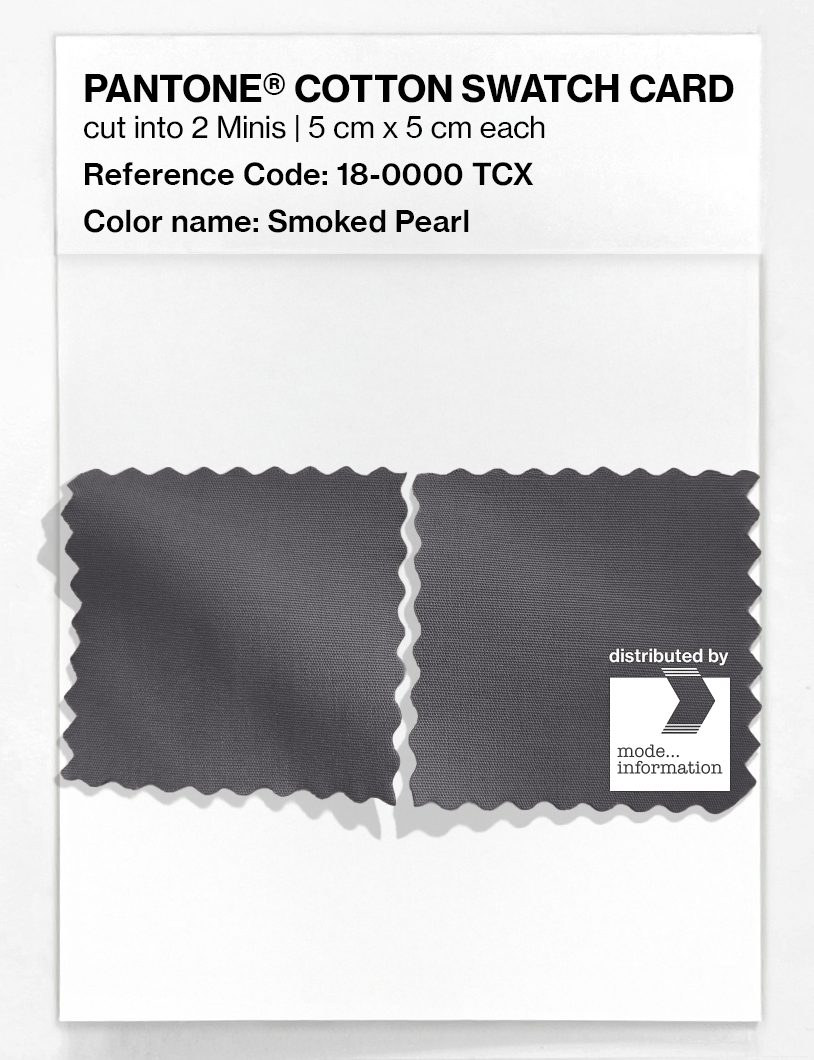 Product image 4 of the product “PANTONE® COTTON SWATCH CARD 18-0000 TCX Smoked Pearl ”