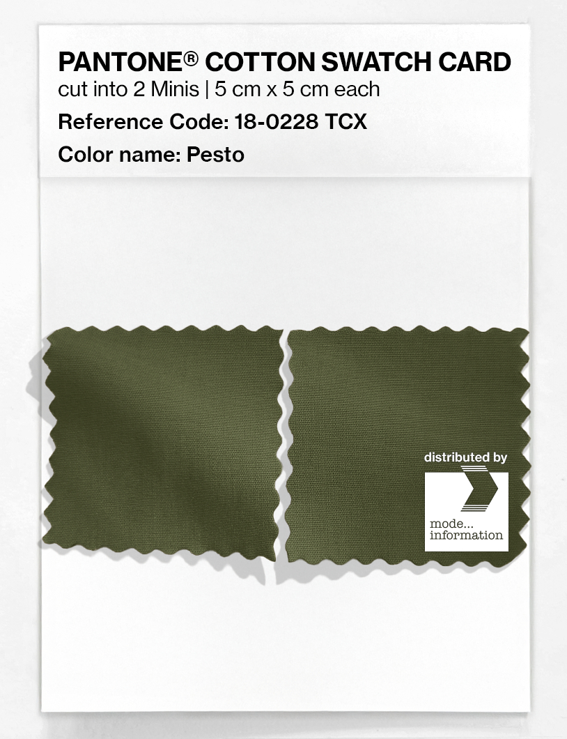 Product image 4 of the product “PANTONE® COTTON SWATCH CARD 18-0228 TCX Pesto ”