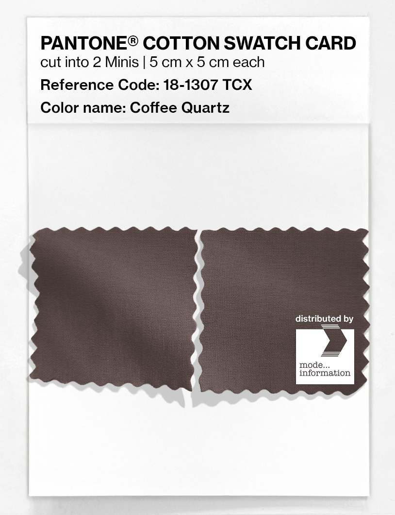 Product image 4 of the product “PANTONE® COTTON SWATCH CARD 18-1307 TCX Coffee Quartz ”