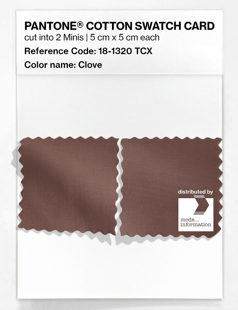 Product image 4 of the product “PANTONE® COTTON SWATCH CARD 18-1320 TCX Clove ”