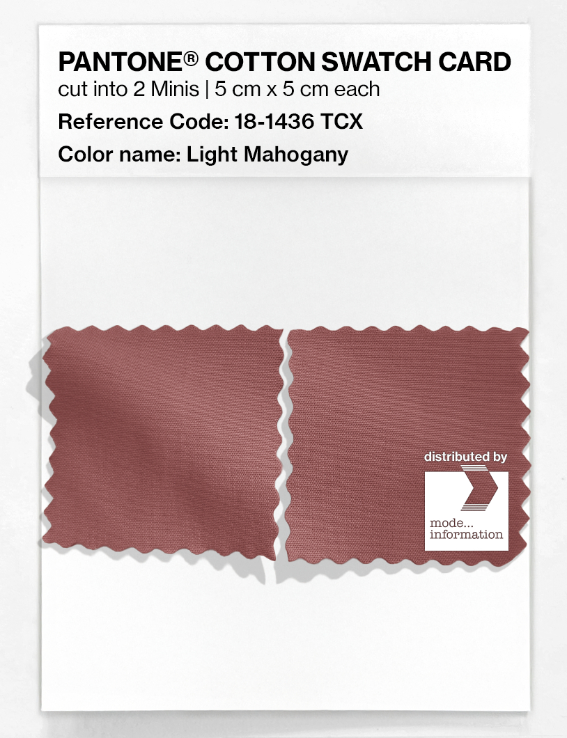 Product image 4 of the product “PANTONE® COTTON SWATCH CARD 18-1436 TCX Light Mahogany ”
