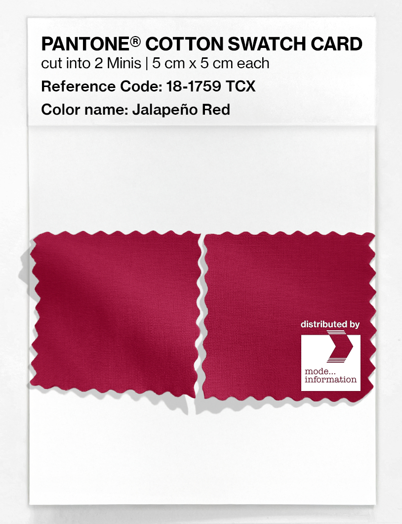 Artikelbild 4 des Artikels “PANTONE® COTTON SWATCH CARD 18-1759 TCX Jalapeño Red “