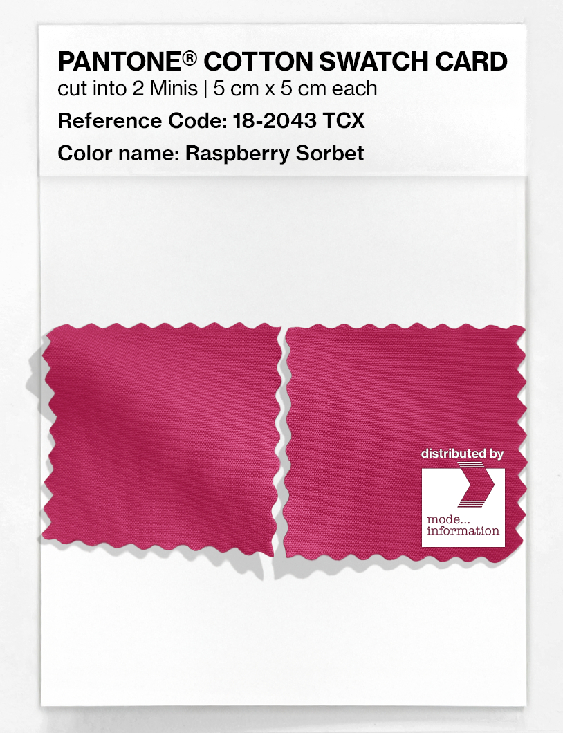 Product image 4 of the product “PANTONE® COTTON SWATCH CARD 18-2043 TCX Raspberry Sorbet ”