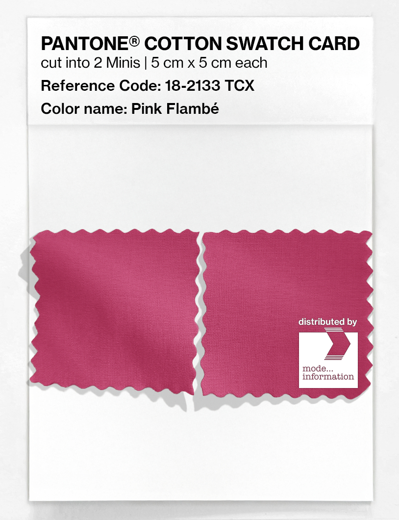 Product image 4 of the product “PANTONE® COTTON SWATCH CARD 18-2133 TCX Pink Flambé ”