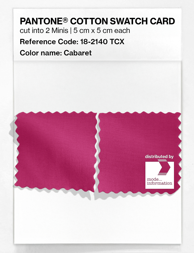 Product image 4 of the product “PANTONE® COTTON SWATCH CARD 18-2140 TCX Cabaret ”