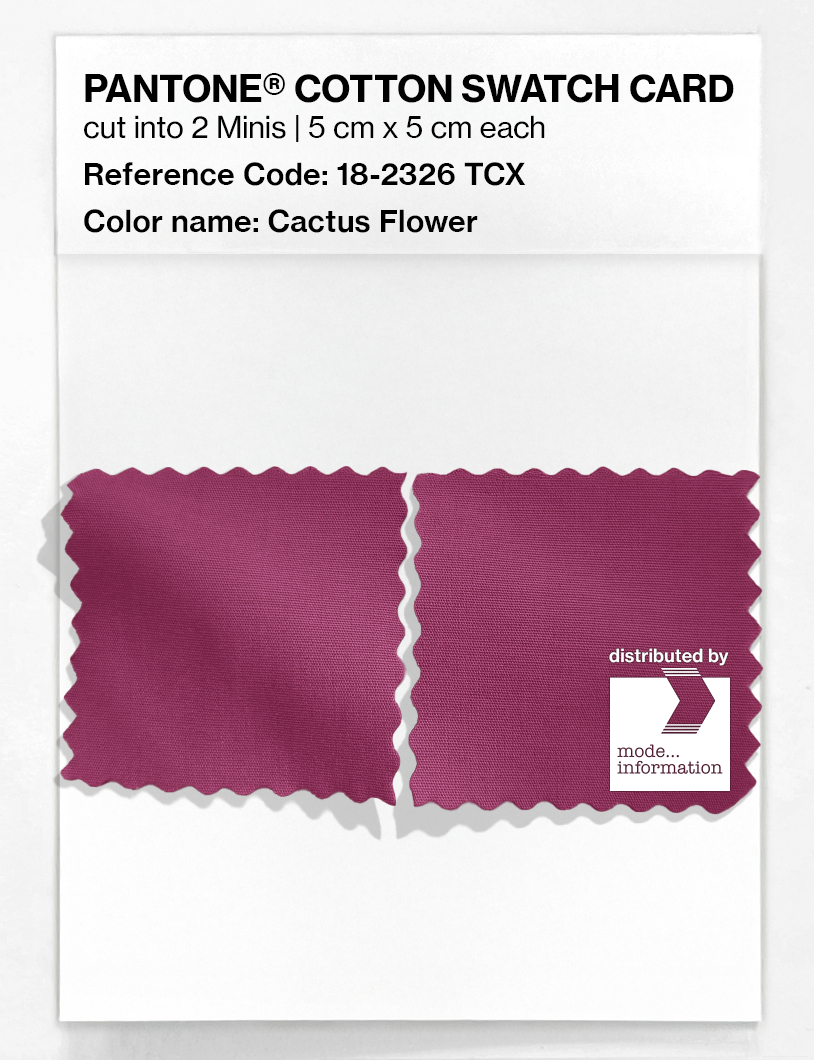 Product image 4 of the product “PANTONE® COTTON SWATCH CARD 18-2326 TCX Cactus Flower ”