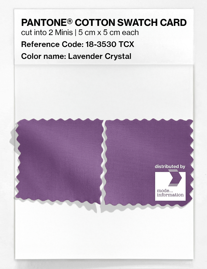 Product image 4 of the product “PANTONE® COTTON SWATCH CARD 18-3530 TCX Lavender Crystal ”