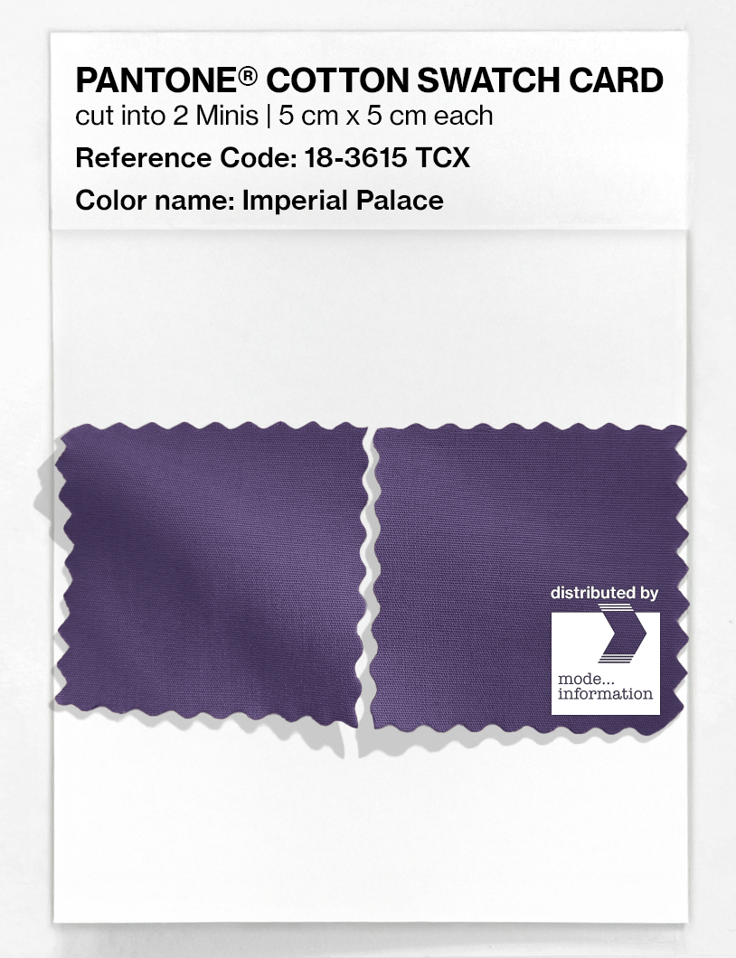 Product image 4 of the product “PANTONE® COTTON SWATCH CARD 18-3615 TCX Imperial Palace ”