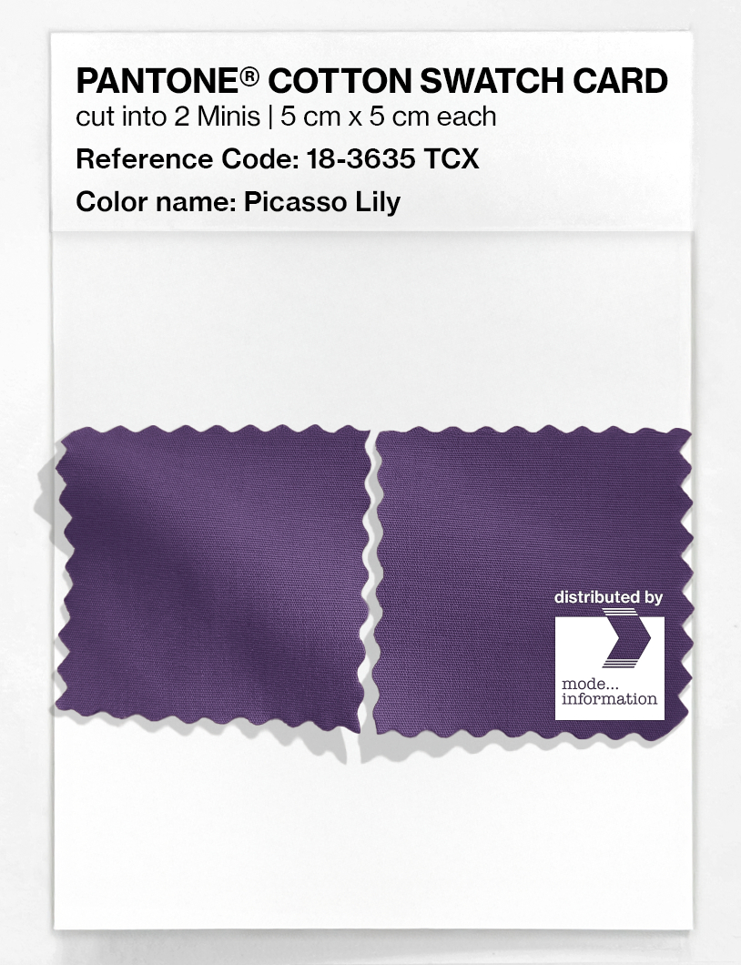 Product image 4 of the product “PANTONE® COTTON SWATCH CARD 18-3635 TCX Picasso Lily ”