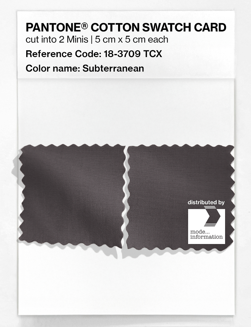 Product image 4 of the product “PANTONE® COTTON SWATCH CARD 18-3709 TCX Subterranean ”
