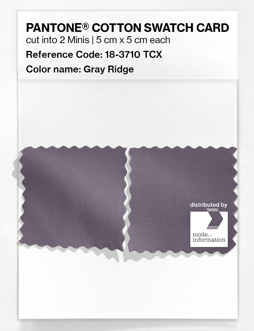 Product image 4 of the product “PANTONE® COTTON SWATCH CARD 18-3710 TCX Gray Ridge ”