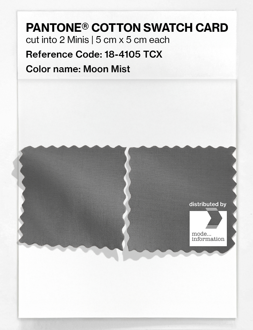 Product image 4 of the product “PANTONE® COTTON SWATCH CARD 18-4105 TCX Moon Mist ”