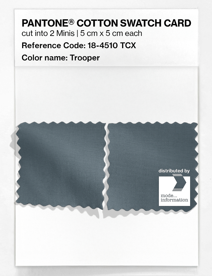 Product image 4 of the product “PANTONE® COTTON SWATCH CARD 18-4510 TCX Trooper ”