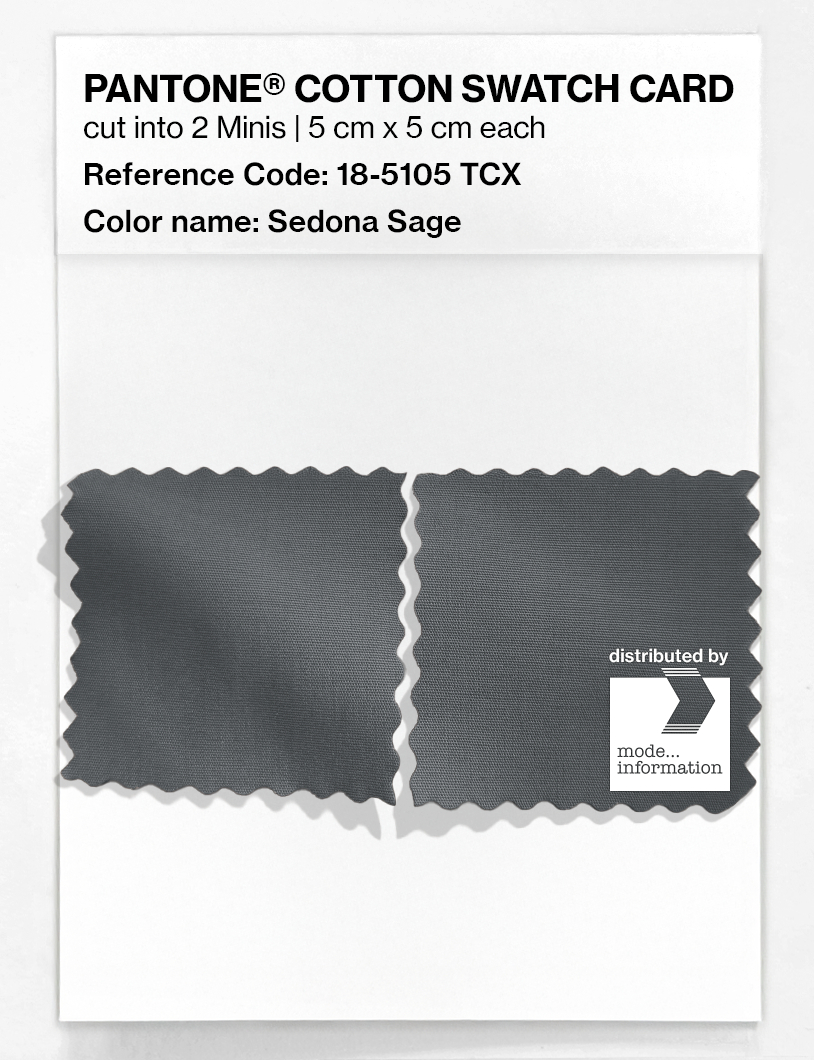 Product image 4 of the product “PANTONE® COTTON SWATCH CARD 18-5105 TCX Sedona Sage ”