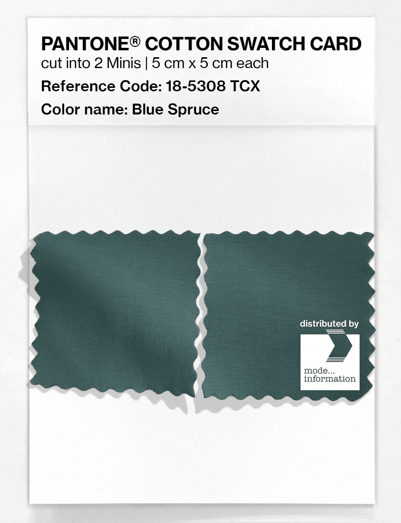 Product image 4 of the product “PANTONE® COTTON SWATCH CARD 18-5308 TCX Blue Spruce ”
