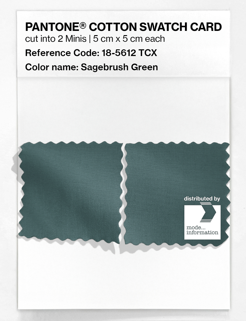 Product image 4 of the product “PANTONE® COTTON SWATCH CARD 18-5612 TCX Sagebrush Green ”