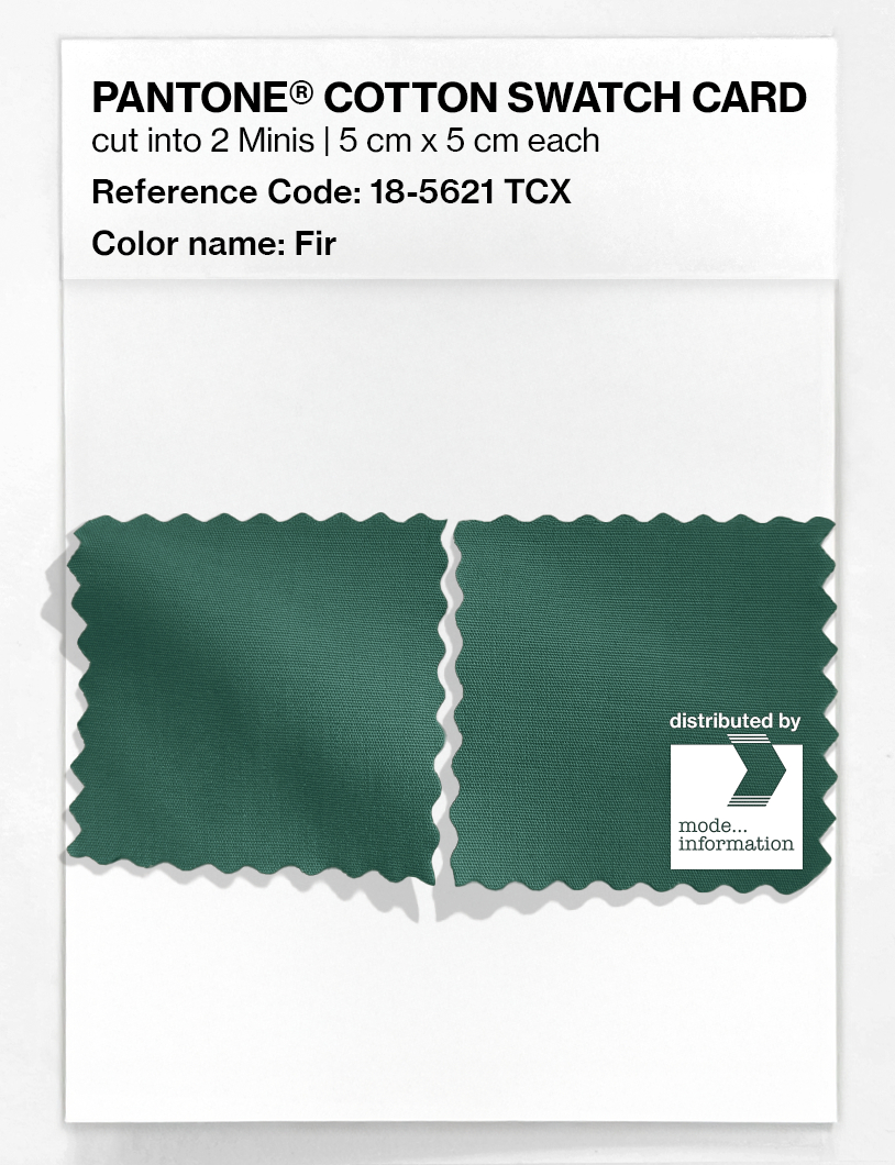 Product image 4 of the product “PANTONE® COTTON SWATCH CARD 18-5621 TCX Fir ”