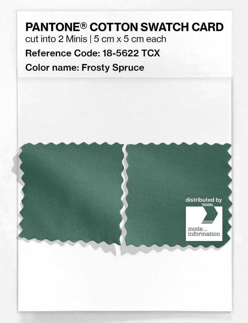 Product image 4 of the product “PANTONE® COTTON SWATCH CARD 18-5622 TCX Frosty Spruce ”