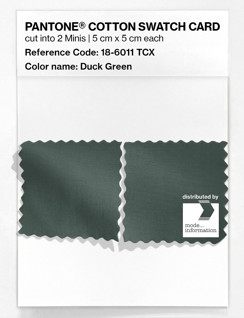 Product image 4 of the product “PANTONE® COTTON SWATCH CARD 18-6011 TCX Duck Green ”