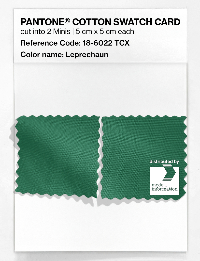 Product image 4 of the product “PANTONE® COTTON SWATCH CARD 18-6022 TCX Leprechaun ”