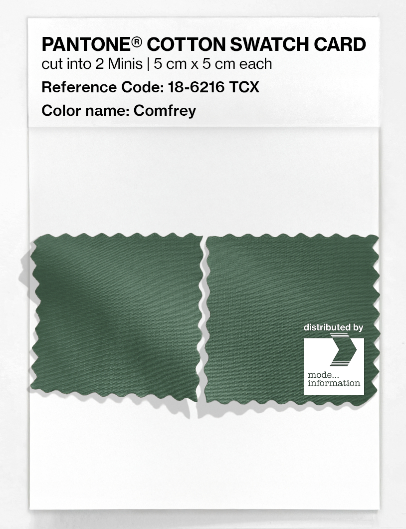 Product image 4 of the product “PANTONE® COTTON SWATCH CARD 18-6216 TCX Comfrey ”