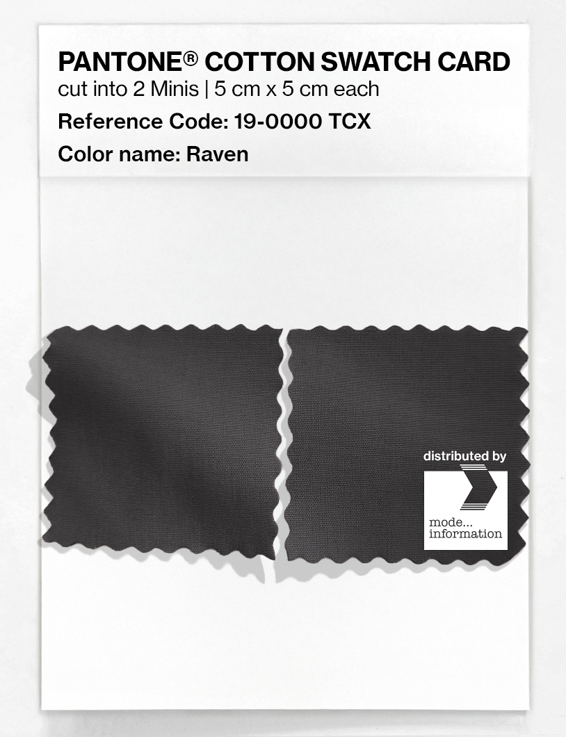 Product image 4 of the product “PANTONE® COTTON SWATCH CARD 19-0000 TCX Raven ”