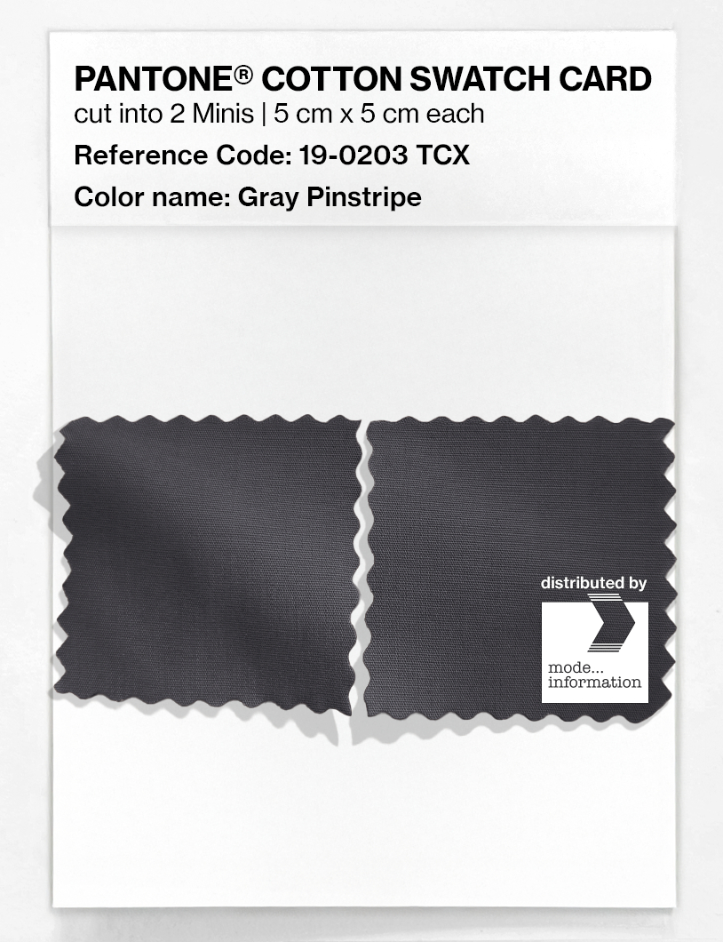 Artikelbild 4 des Artikels “PANTONE® COTTON SWATCH CARD 19-0203 TCX Gray Pinstripe “