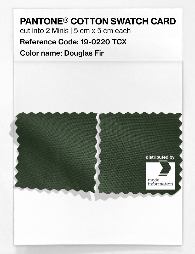 Product image 4 of the product “PANTONE® COTTON SWATCH CARD 19-0220 TCX Douglas Fir ”