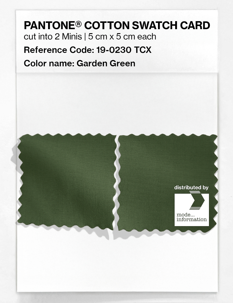 Product image 4 of the product “PANTONE® COTTON SWATCH CARD 19-0230 TCX Garden Green ”