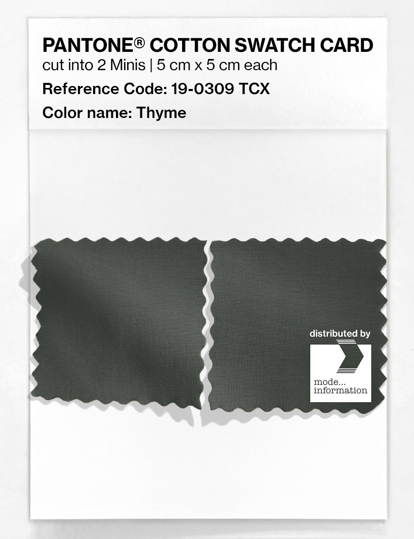 Product image 4 of the product “PANTONE® COTTON SWATCH CARD 19-0309 TCX Thyme ”