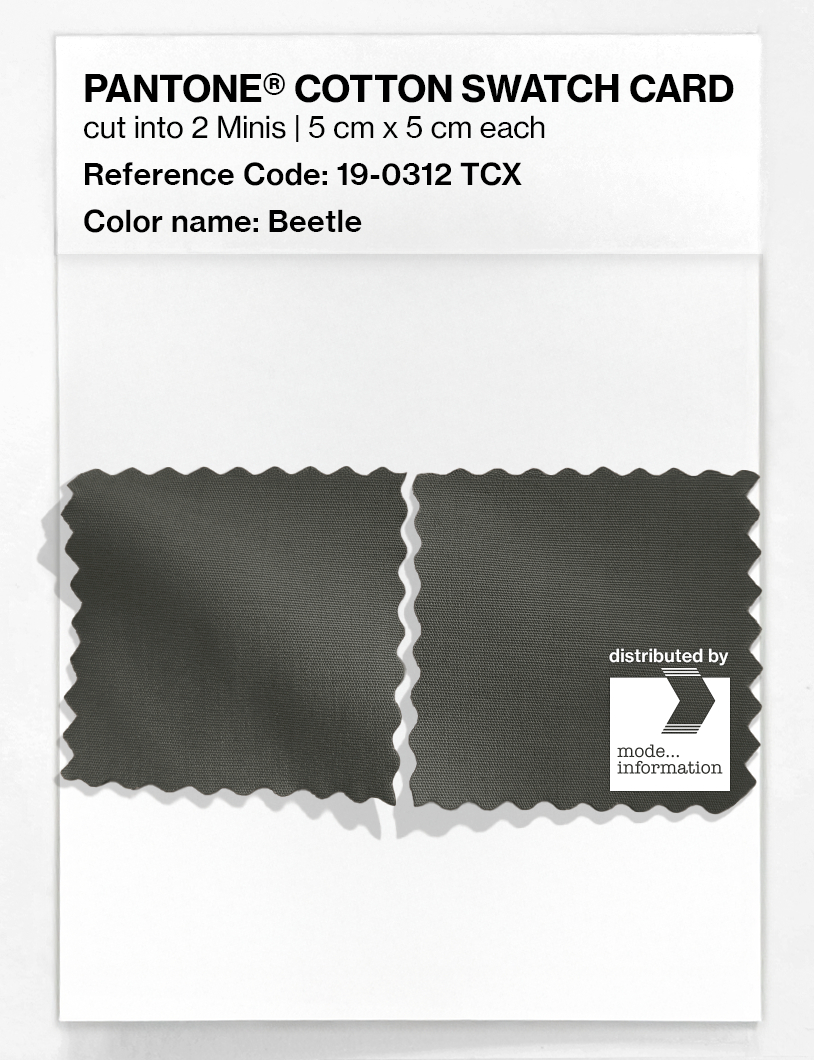 Product image 4 of the product “PANTONE® COTTON SWATCH CARD 19-0312 TCX Beetle ”