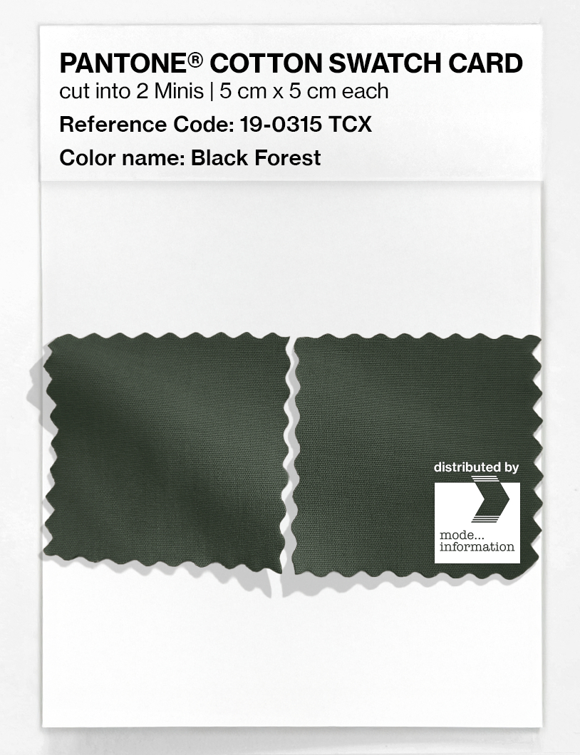 Product image 4 of the product “PANTONE® COTTON SWATCH CARD 19-0315 TCX Black Forest ”