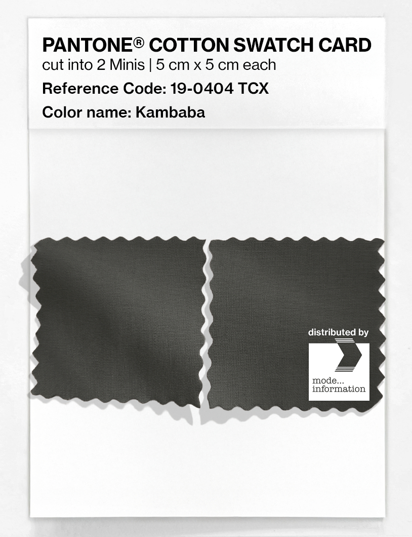 Product image 4 of the product “PANTONE® COTTON SWATCH CARD 19-0404 TCX Kambaba ”