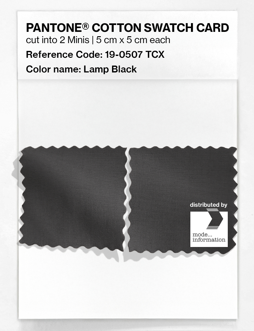 Product image 4 of the product “PANTONE® COTTON SWATCH CARD 19-0507 TCX Lamp Black ”