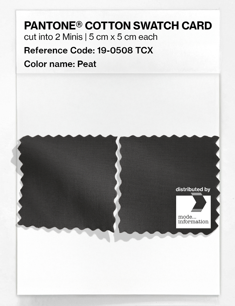 Product image 4 of the product “PANTONE® COTTON SWATCH CARD 19-0508 TCX Peat ”