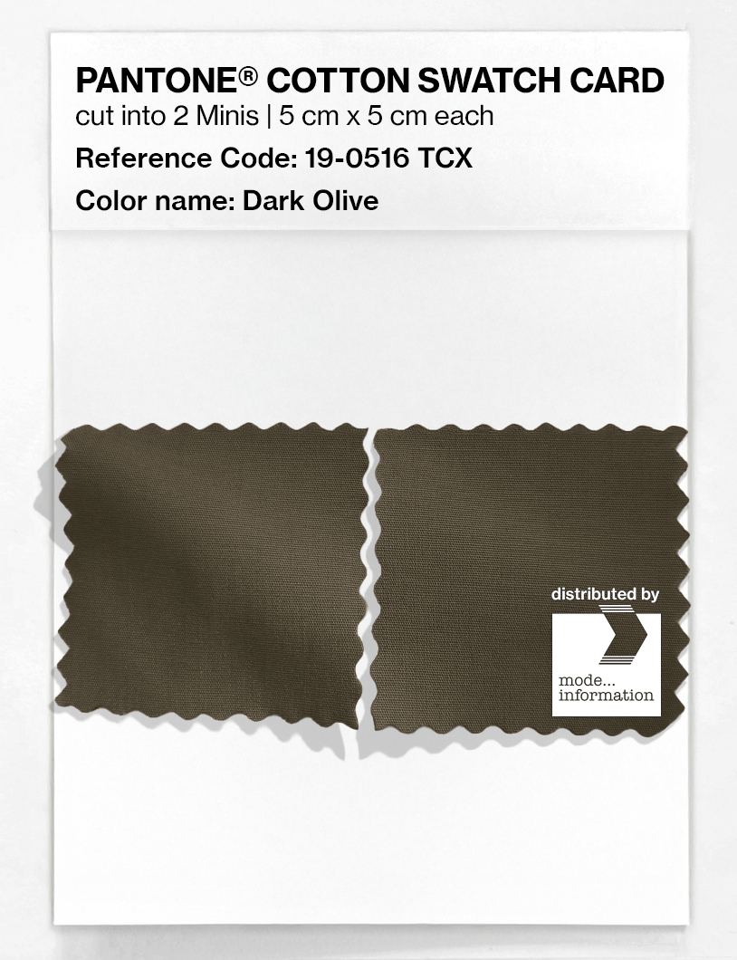Product image 4 of the product “PANTONE® COTTON SWATCH CARD 19-0516 TCX Dark Olive ”