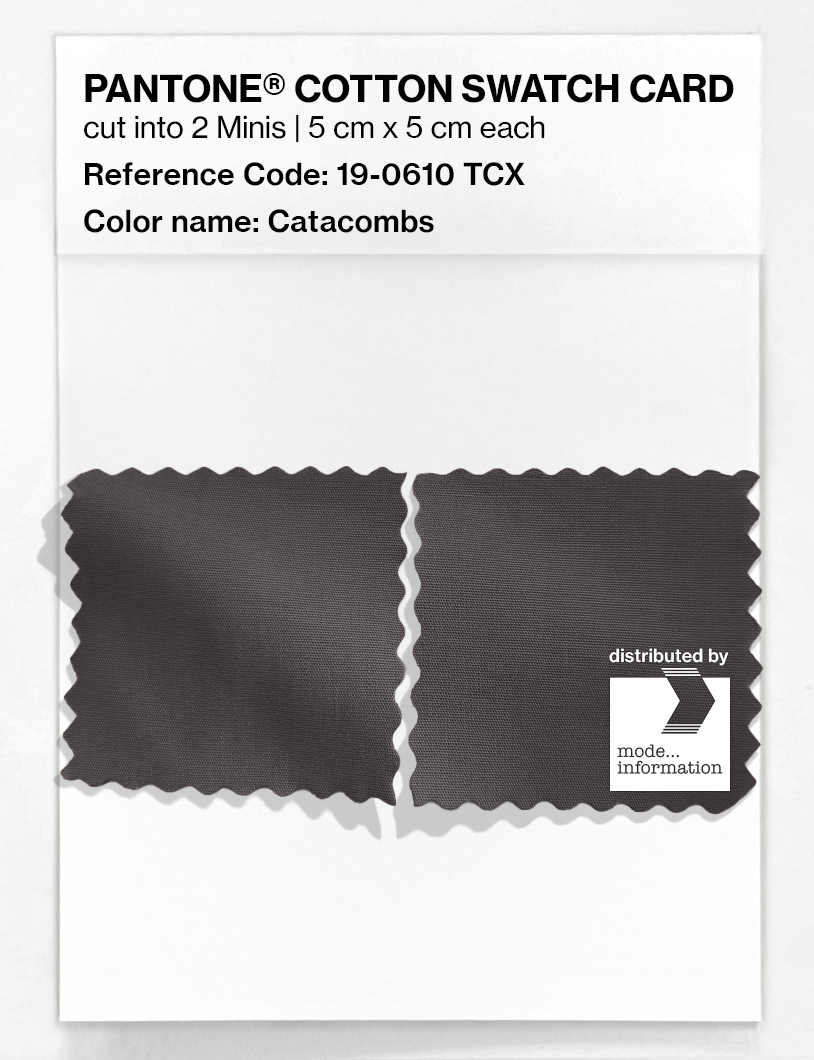 Product image 4 of the product “PANTONE® COTTON SWATCH CARD 19-0610 TCX Catacombs ”