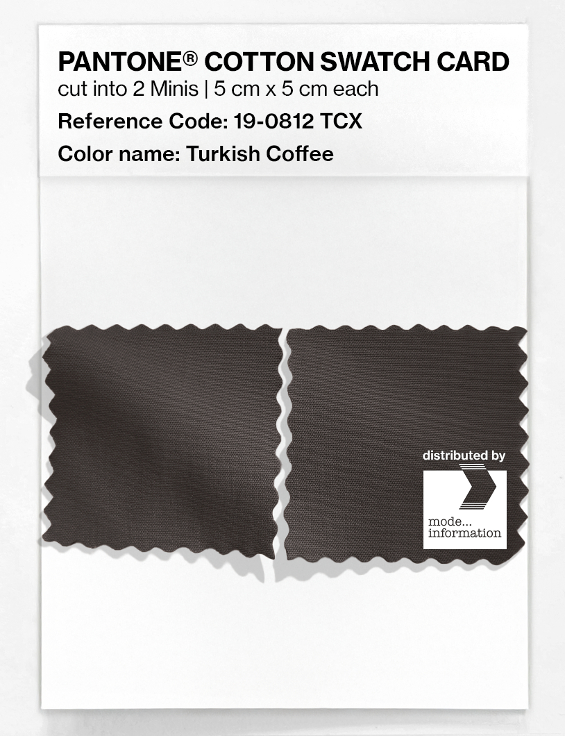 Product image 4 of the product “PANTONE® COTTON SWATCH CARD 19-0812 TCX Turkish Coffee ”