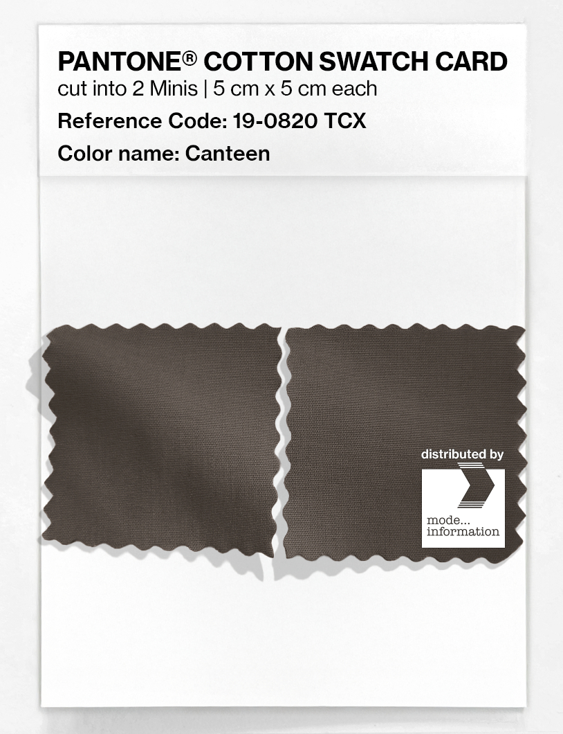 Product image 4 of the product “PANTONE® COTTON SWATCH CARD 19-0820 TCX Canteen ”