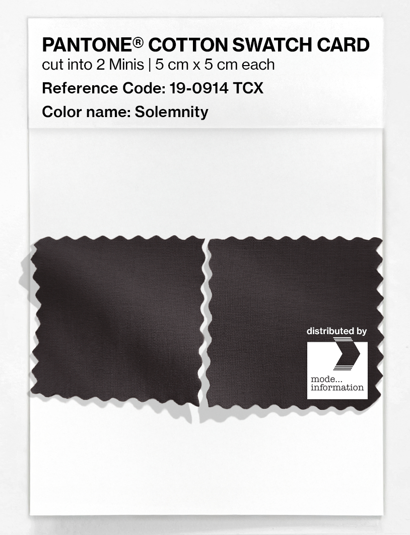 Product image 4 of the product “PANTONE® COTTON SWATCH CARD 19-0914 TCX Solemnity ”