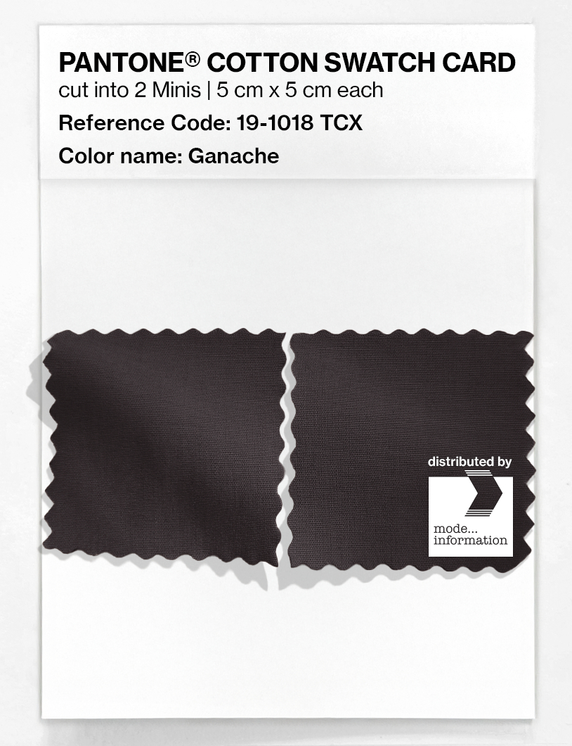 Product image 4 of the product “PANTONE® COTTON SWATCH CARD 19-1018 TCX Ganache ”