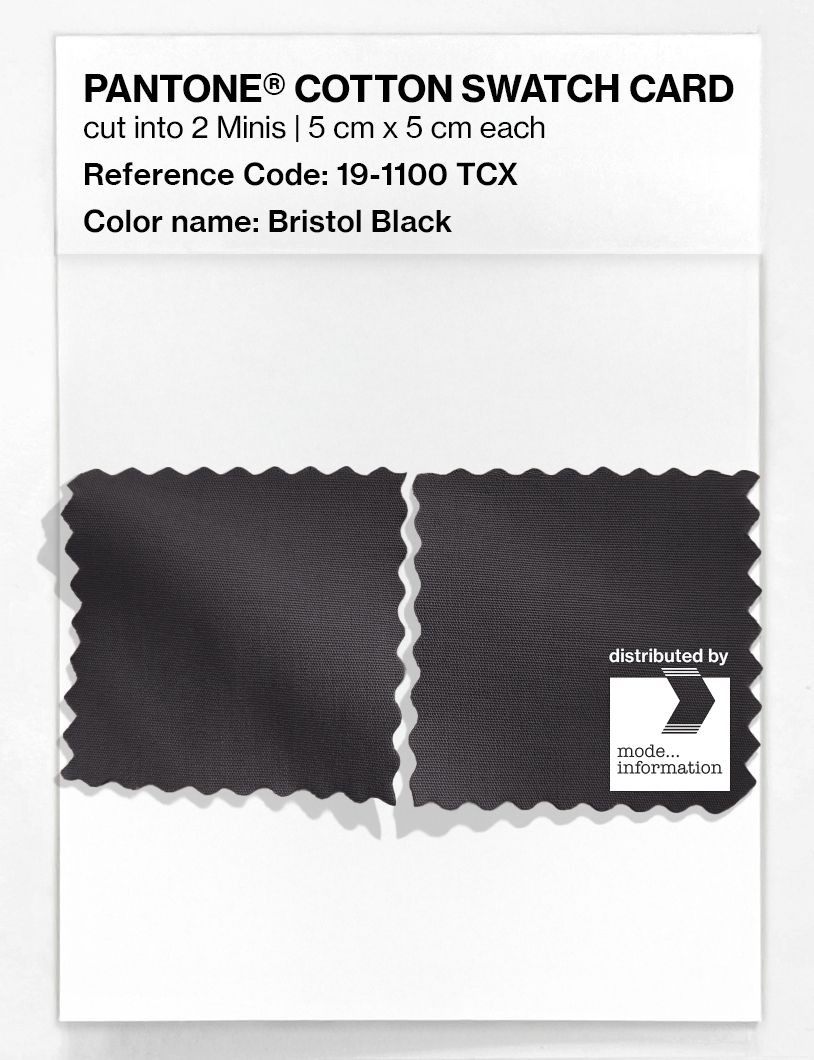 Product image 4 of the product “PANTONE® COTTON SWATCH CARD 19-1100 TCX Bristol Black ”