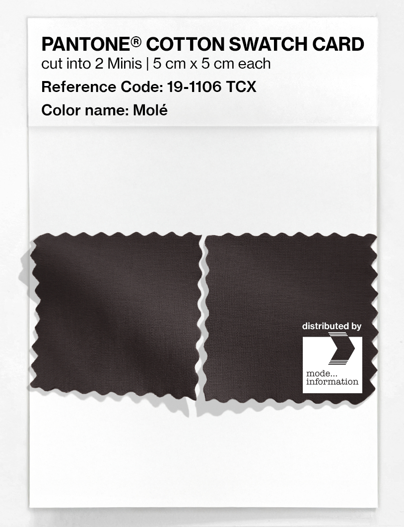 Product image 4 of the product “PANTONE® COTTON SWATCH CARD 19-1106 TCX Molé ”
