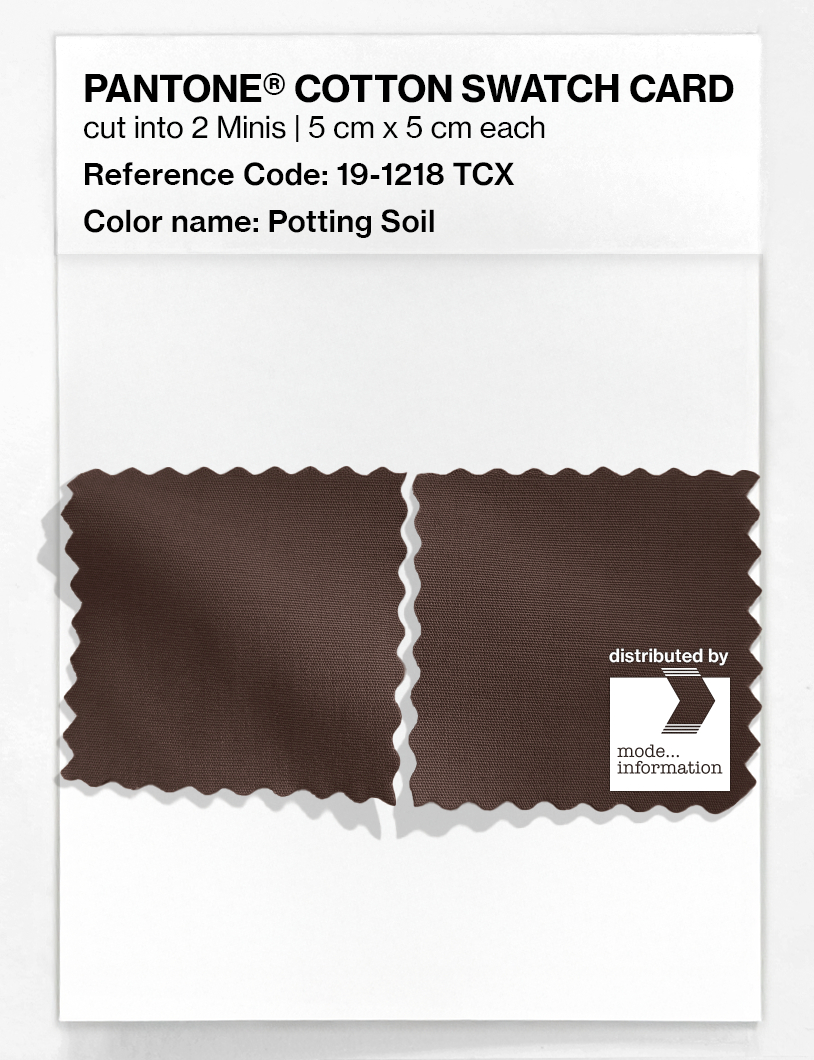Product image 4 of the product “PANTONE® COTTON SWATCH CARD 19-1218 TCX Potting Soil ”