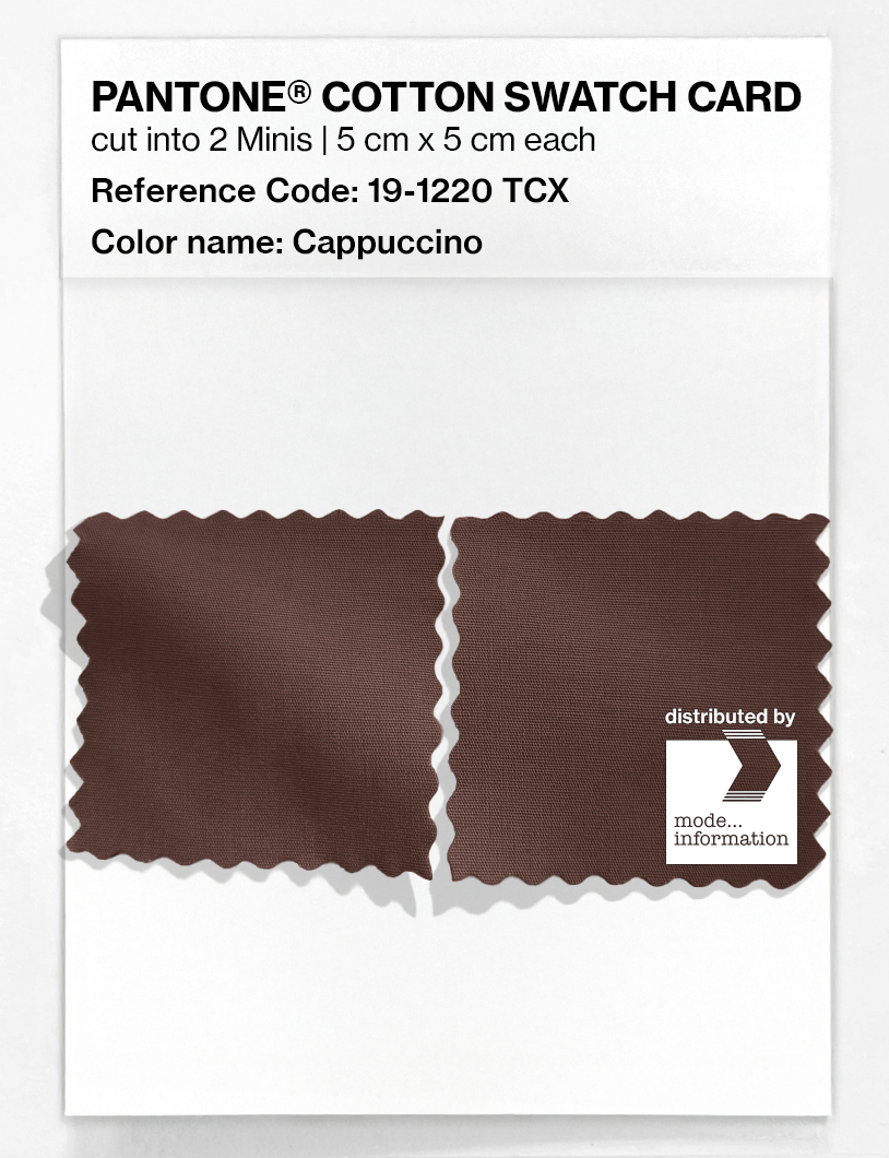 Product image 4 of the product “PANTONE® COTTON SWATCH CARD 19-1220 TCX Cappuccino ”