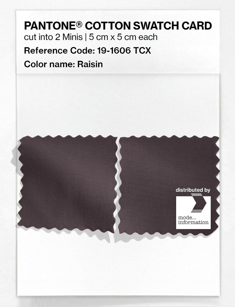 Product image 4 of the product “PANTONE® COTTON SWATCH CARD 19-1606 TCX Raisin ”