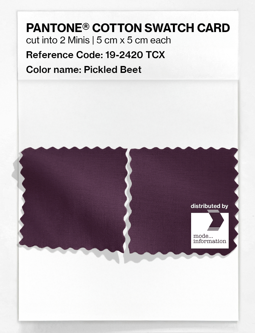 Product image 4 of the product “PANTONE® COTTON SWATCH CARD 19-2420 TCX Pickled Beet ”