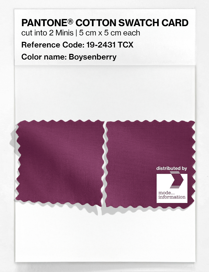 Product image 4 of the product “PANTONE® COTTON SWATCH CARD 19-2431 TCX Boysenberry ”