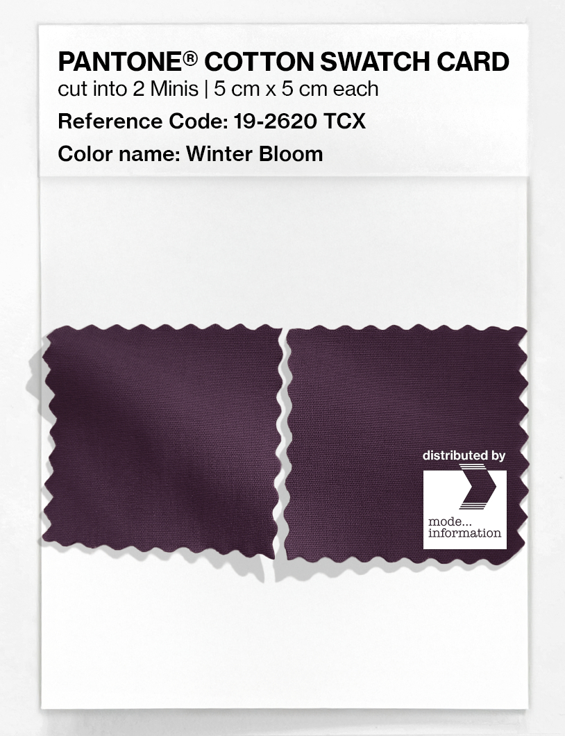 Product image 4 of the product “PANTONE® COTTON SWATCH CARD 19-2620 TCX Winter Bloom ”