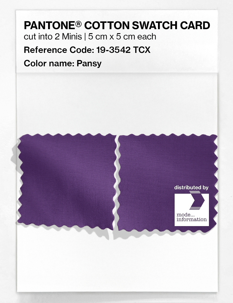 Product image 4 of the product “PANTONE® COTTON SWATCH CARD 19-3542 TCX Pansy ”